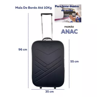 Mala Viagem Bordo MĂŁo Falcon AviĂŁo 55x35x25cm Medidas Anac Cor Preto Mala Viagem Bordo MĂŁo Falcon AviĂŁo 55x35x25cm Medidas Anac Cor Preto