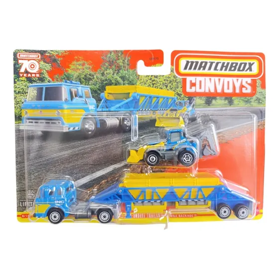 Hot Wheels Caminhão Com Carrinho Super Rigs - Mattel Bdw51 Mbx Gravel Matchbox Convoys