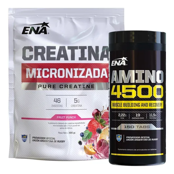 Combo Ena Amino 4500 150 Comp + Creatina Micronizado 300 Grs
