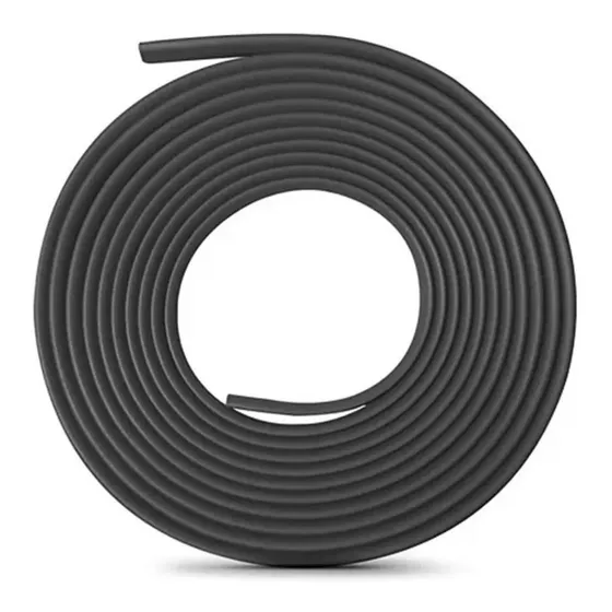 Rolo Friso Preto Filete Universal Flexivel 6mm X 50 Metros