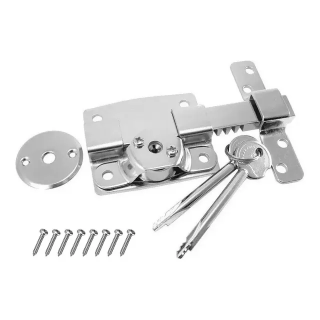 Cerrojo Acero Puerta Bronzen Premium Cromado Cerradura