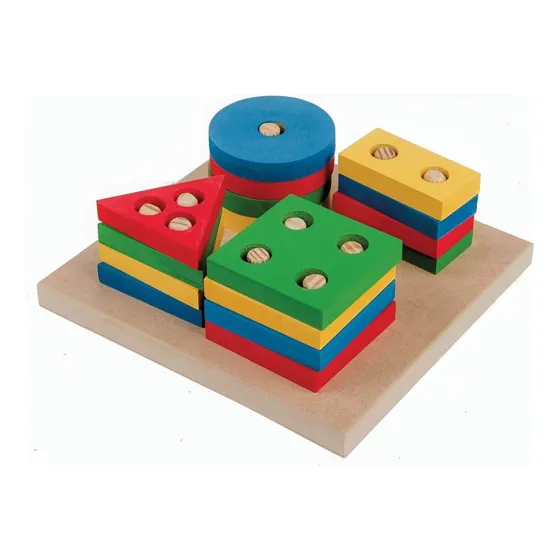Brinquedo Pedagógico Prancha De Seleção Pequena 16 Pçs Carlu