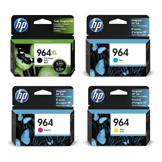 Pack 4 Tintas Hp 964xl Bk 964 Cmy Originales 9010 9020 C\u002Fiva Xlbk \u002F C \u002F M \u002F Y | Cuotas sin interés