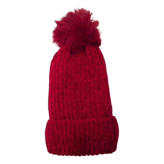 Gorro Invierno Infantil Chenille Liso Mm-6961