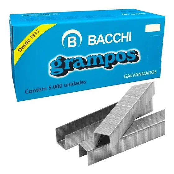 Kit 5 Mil - Grampo P/ Grampeador 23/24 Galvanizado - Bacchi