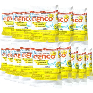 Kit 20 Pedras De Cloro Genco 3 Em 1 Para Piscinas C/200g Cad Kit 20 Pedras De Cloro Genco 3 Em 1 Para Piscinas C/200g Cad