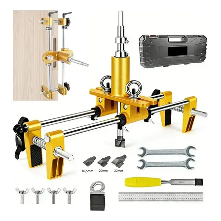 Gabarito Para Furação De Fechaduras De Portas Com 3 Fresas