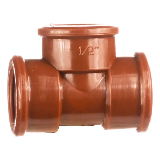 Union Tee 1/2 Polipropileno Para Agua Fría Caliente Pack X10 Acabado 601/78 (pck X10 Unidades) Color Marrón