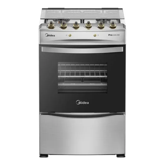 Cocina 4 Quemadores Mcg-4qpi24ns Silver Midea