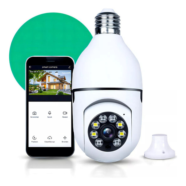 Camera Ip Inteligente Lampada Panoramica App Yoosee Wifi Espiã Giratoria 360º Fergusom Bra... Camera Ip Inteligente Lampada Panoramica App Yoosee Wifi Espiã Giratoria 360º Fergusom Bra...
