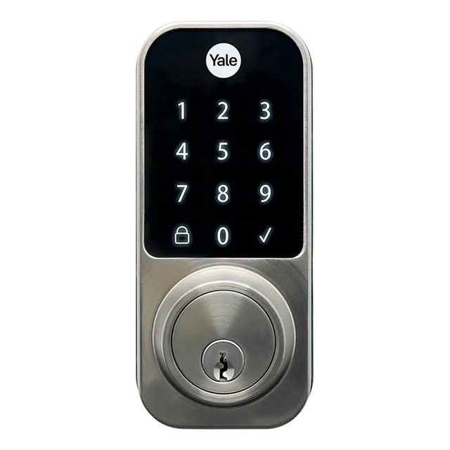Cerrojo Digital Ydd120 Yale Plateado, Abre Con Clave Y Llave