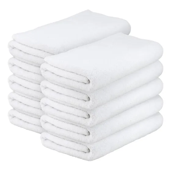 Gila Toalla Para Manos De Algodón Essentials I Paquete De 10 Color Blanco Lisa