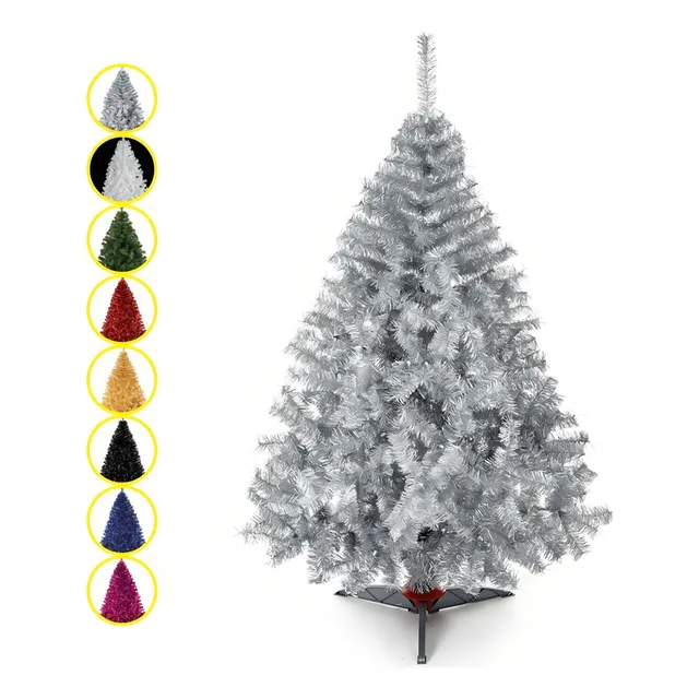 Arbol De Navidad Naviplastic De Colores Pino Navideño 1.60 M Color Plata