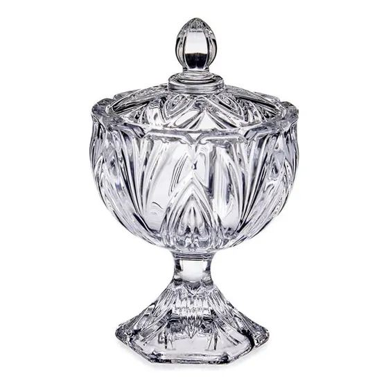 Bombonera Joyero Dulcera De Cristal Tipo Caliz 2und