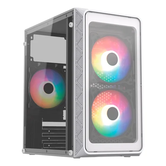 Gabinete Acteck Doom Pro Crystal Gi730 Mini Torre 3 Fan 600w
