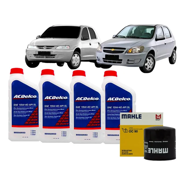 Kit Troca Oleo Motor Acdelco 15w40 Celta 1.0 1.4 2006 2007