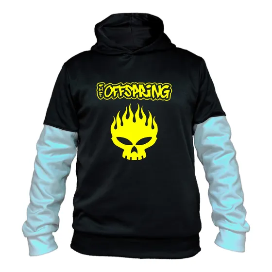 Buzo Hoodie Blanco-negro The Offspring Band