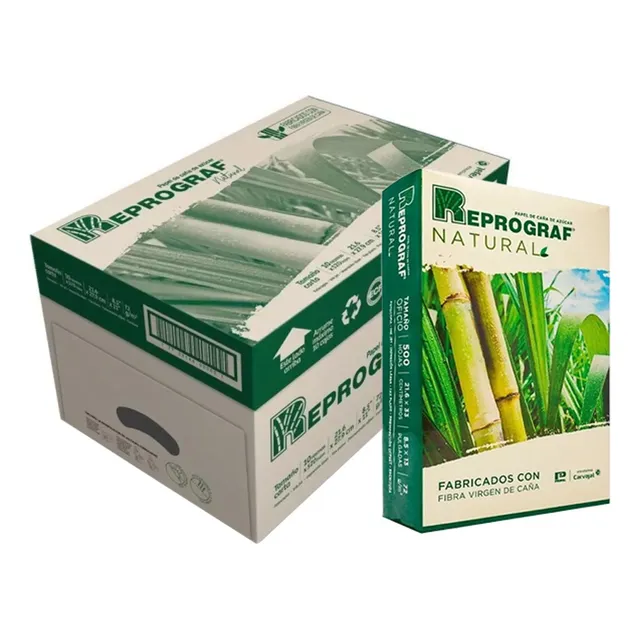 Caja Resma Papel Ecológico Oficio X 10 Unidades Color Caqui