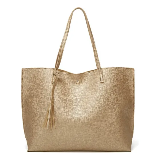 Cartera Mujer Bolso Dama Grande De Mano Cuerina Eco Cuero 1