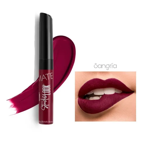Labial Líquido Matte Color Sangría Studio Look Cyzone