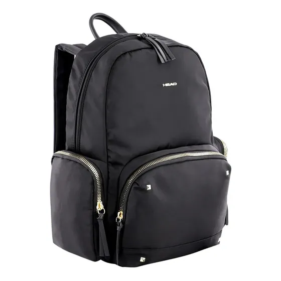 Mochila Gold Ejecutiva Tachas Negra Mujer Head   