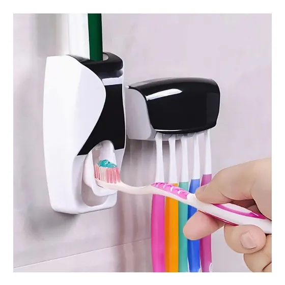 Dispensador De Crema Dental Y Soporte Para Cepillos