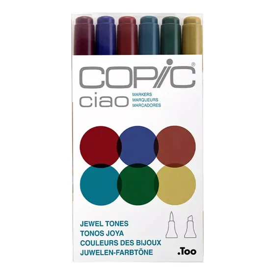 Marcadores Copic Ciao Tonos Joya En Estuche X6 Colores