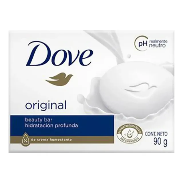 Dove Jabon De Tocador En Barra Original Humectante 90g