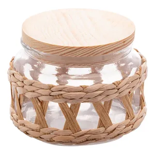 Porta Mantimentos Wolff De Vidro Com Sisal E Tampa 350ml Porta Mantimentos Wolff De Vidro Com Sisal E Tampa 350ml
