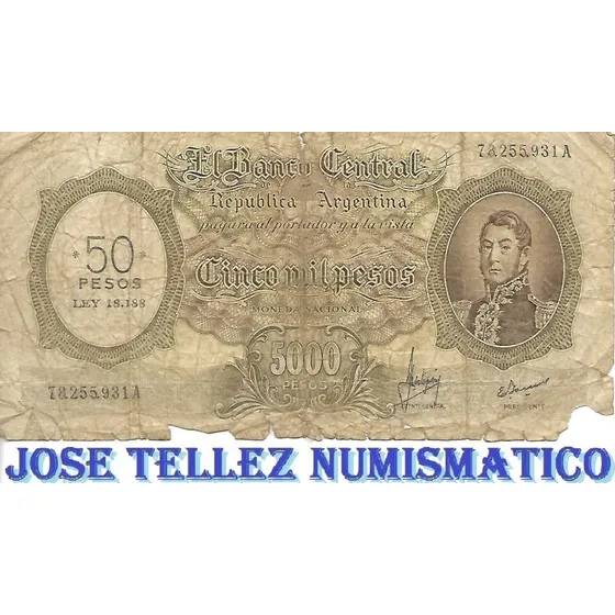 Bottero 2218 $ 50 Ley 18.188 Resello S/ $5000 M/n G Palermo