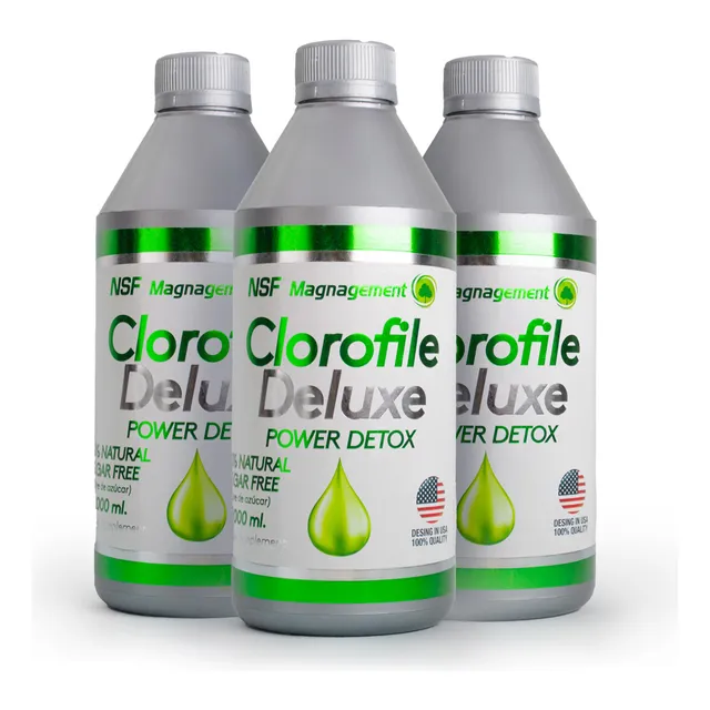 3x Clorofila Liquida. Jarabe. Deluxe. 1 Lt C/u