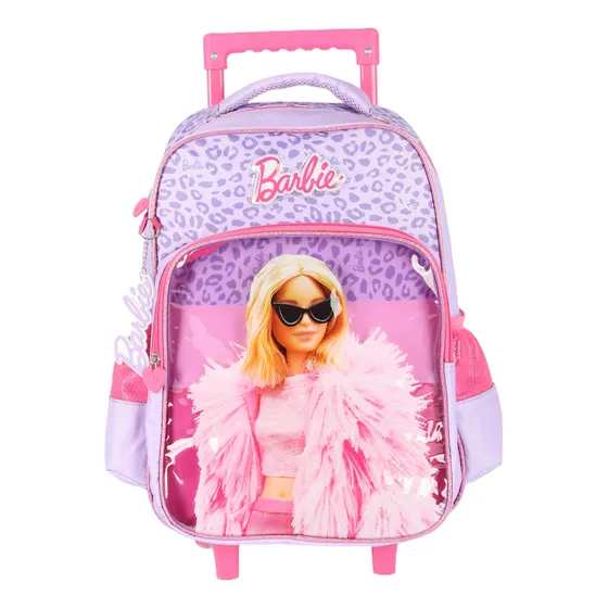 Mochila Barbie Rodinhas Escolar Menina Cor Violeta