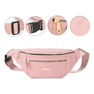 Cangurera Deportiva De Viajeimpermeable Amplia Capacidad Color Rosa Cangurera Deportiva De Viajeimpermeable Amplia Capacidad Color Rosa