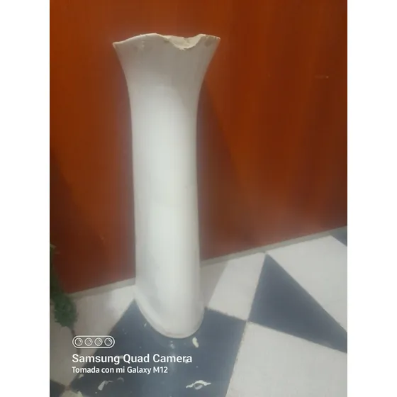 Columna  Pie Ferrum Lavatorio Florencia Andina. Blanca