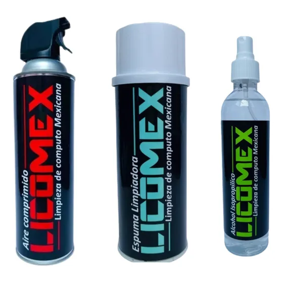 Kit Limpieza Mantenimiento Pc Aire+ Espuma+ Alcohol Isoproli