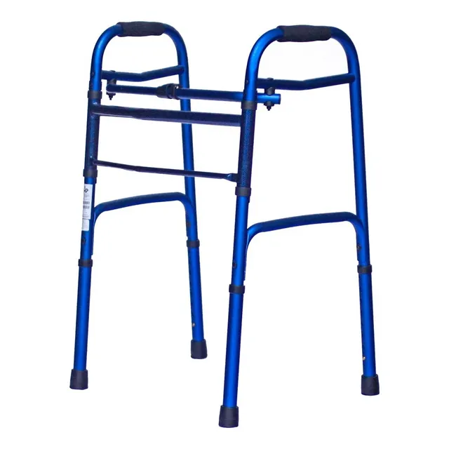 Caminador Ortopédico  Paso A Paso Liviano Plegable Azul