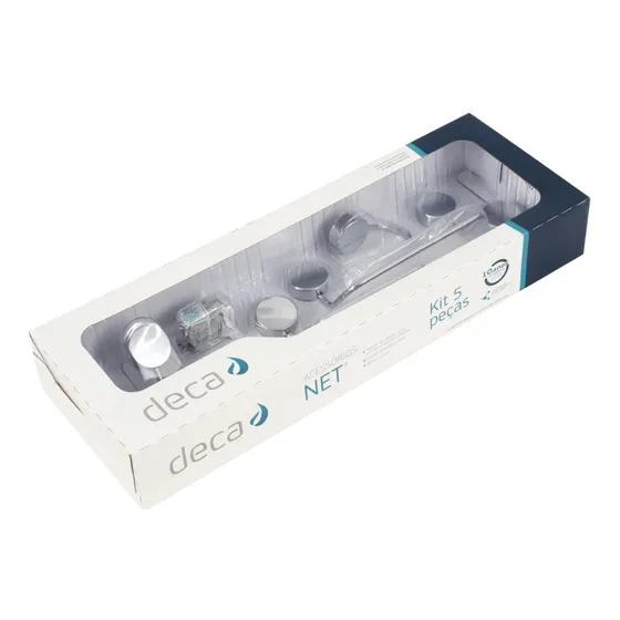 Kit Acessorios Com 5 Pecas Net Cr 2000.c01- Deca Prateado