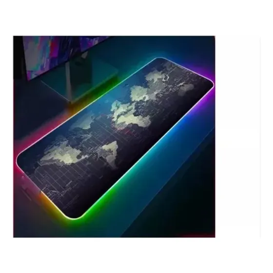 Mouse Pad Gaming Rgb Mapa Mundi 30x80 Cm