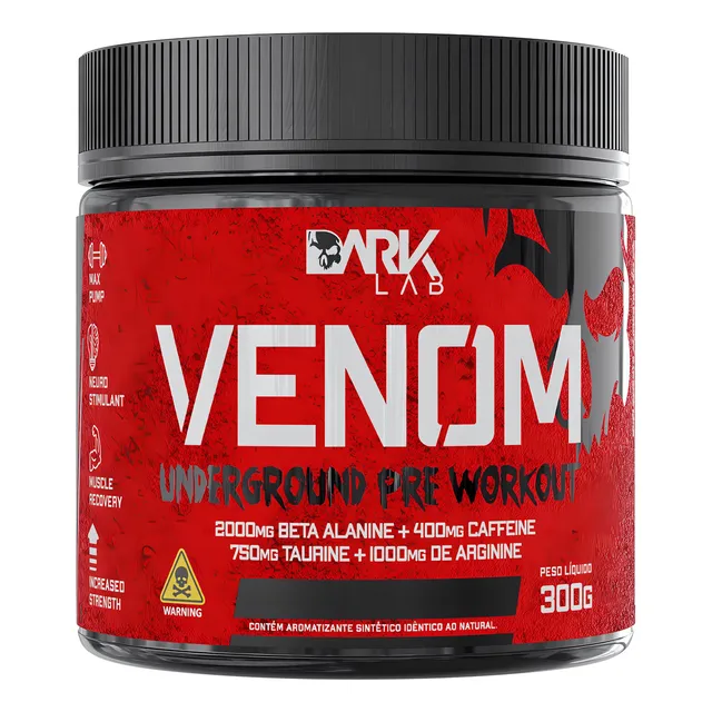Suplemento en polvo Dark Lab de Venom Underground Pre Workout de 300 g