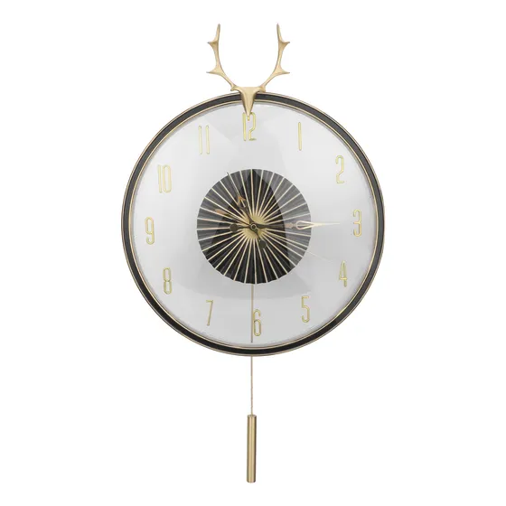 Reloj De Pared Con Forma De Péndulo Colgante Redondo Con Cue