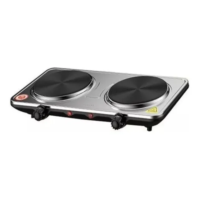 Cocina Eléctrica Portátil 2plato Cocinilla Encimera Parrilla