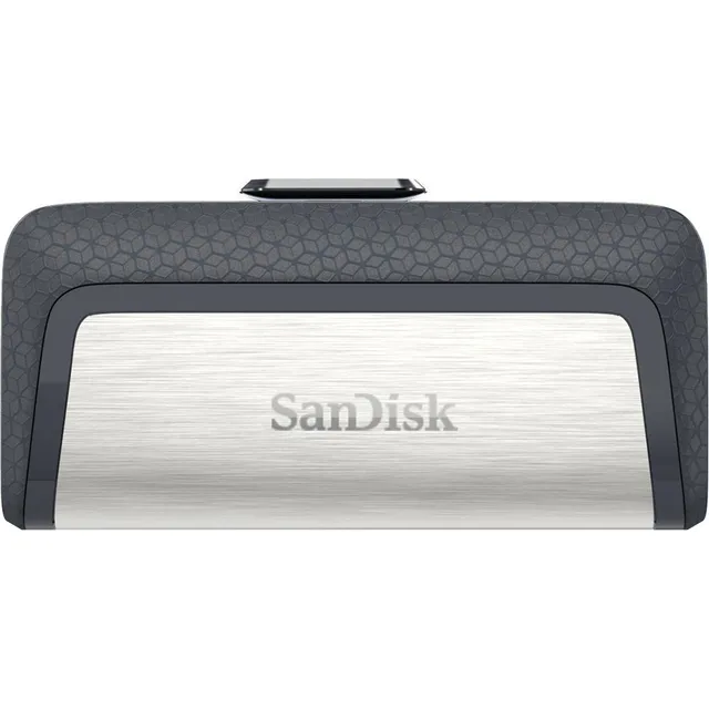 Memoria USB SanDisk Ultra Dual Drive Type-C 64GB 3.1 Gen 1 negro y plateado