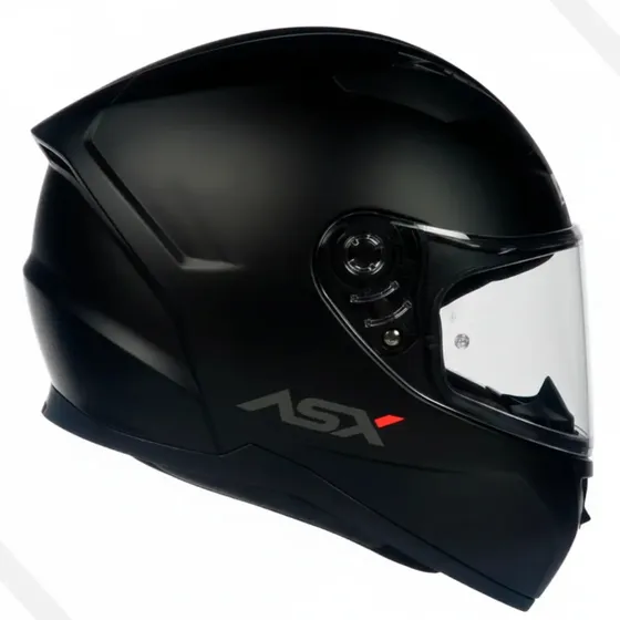 Capacete Asx City Solid Preto Fosco Moto Fechado Esportivo — foto 2