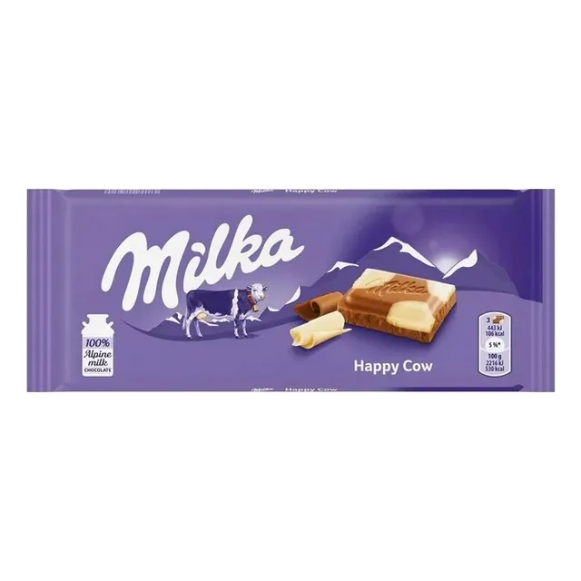 Chocolate Milka Happy Cow Con Manchas Blancas 100g Alemania