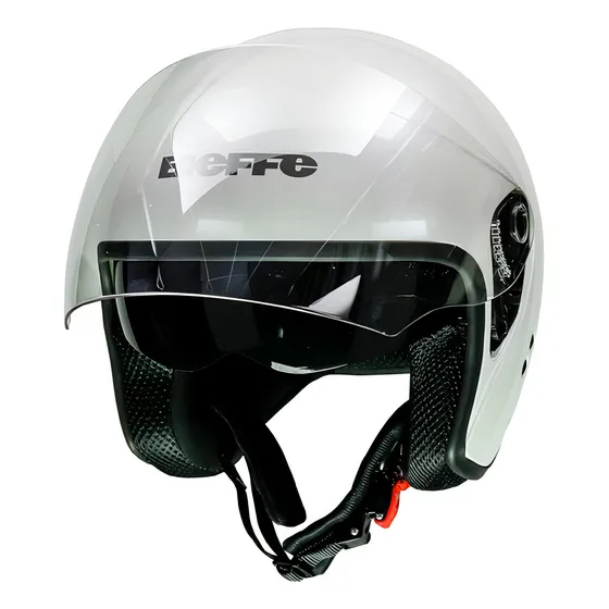 Capacete Moto Bieffe Allegro Classic Aberto Cor Branco Perolado com Grafite Tamanho do capacete 56