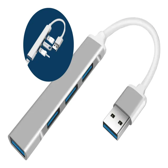 Hub Cabo Usb 3.0 Extensor 4 Portas Rápido Otg Pendrive Usb C