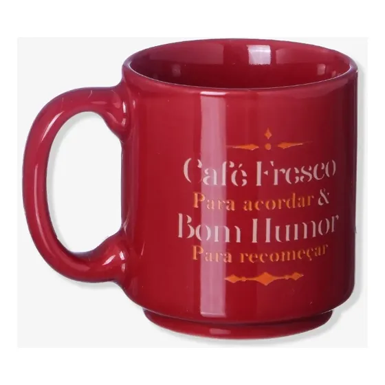 Caneca Mini Em Cerâmica Café Fresco 100ml - Zona Criativa