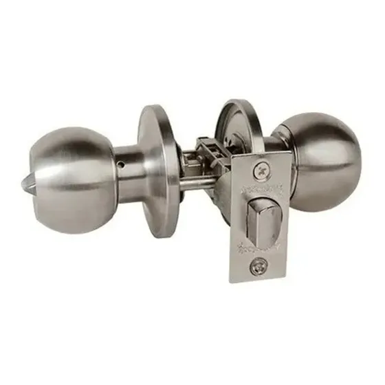 Cerradura De Pomo Aa44-ai, Baño, Dormitorio Andeslock Color Gris