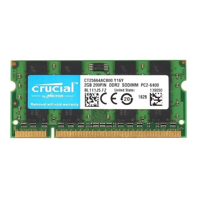 Memoria Ram Crucial 2gb Ddr2 800mhz Para Laptop Blister