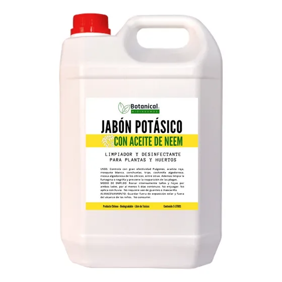 Jabon Potásico Liquido Con Aceite De Neem Bidón 5 Lts
